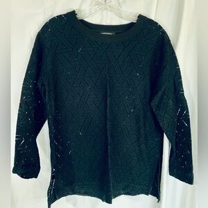 Banana Republic Retail Black Textured Women's Top